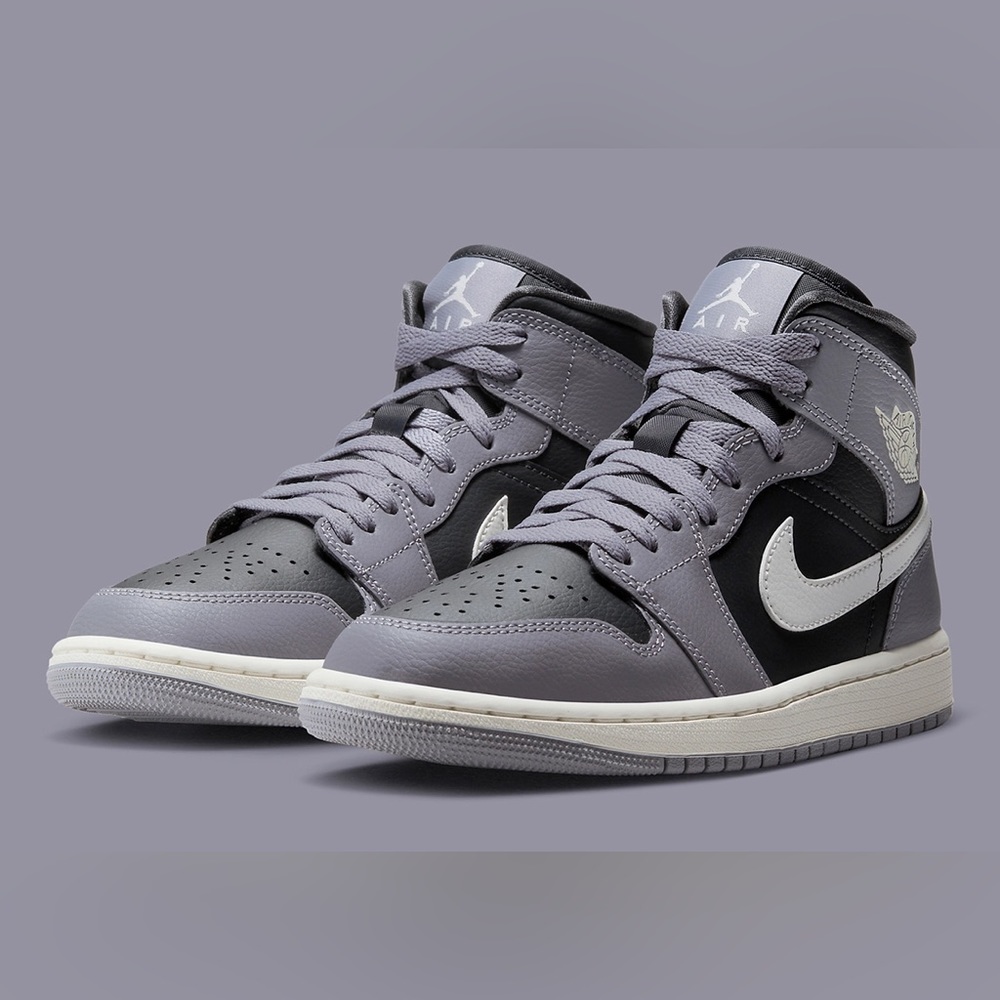 Nike Air Jordan 1 Mid Cement Grey Sail Shoes BQ6472-022 Women's Sizes